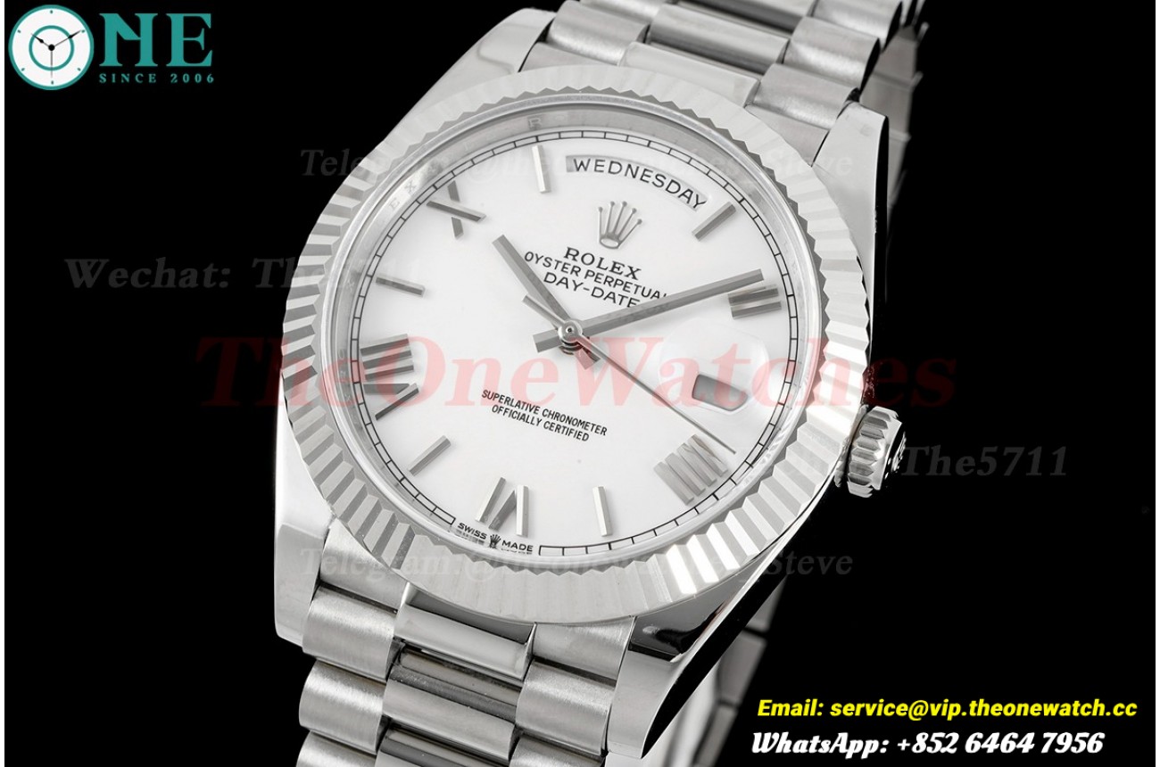 DayDate 40mm SS/SS White/Rmn EWEF A2836
