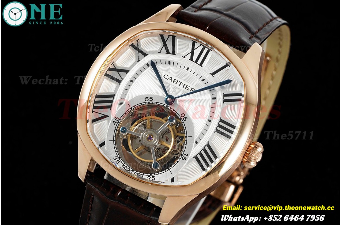 Drive De Cartier 40mm RG/LE White Dial RMSF Tourb