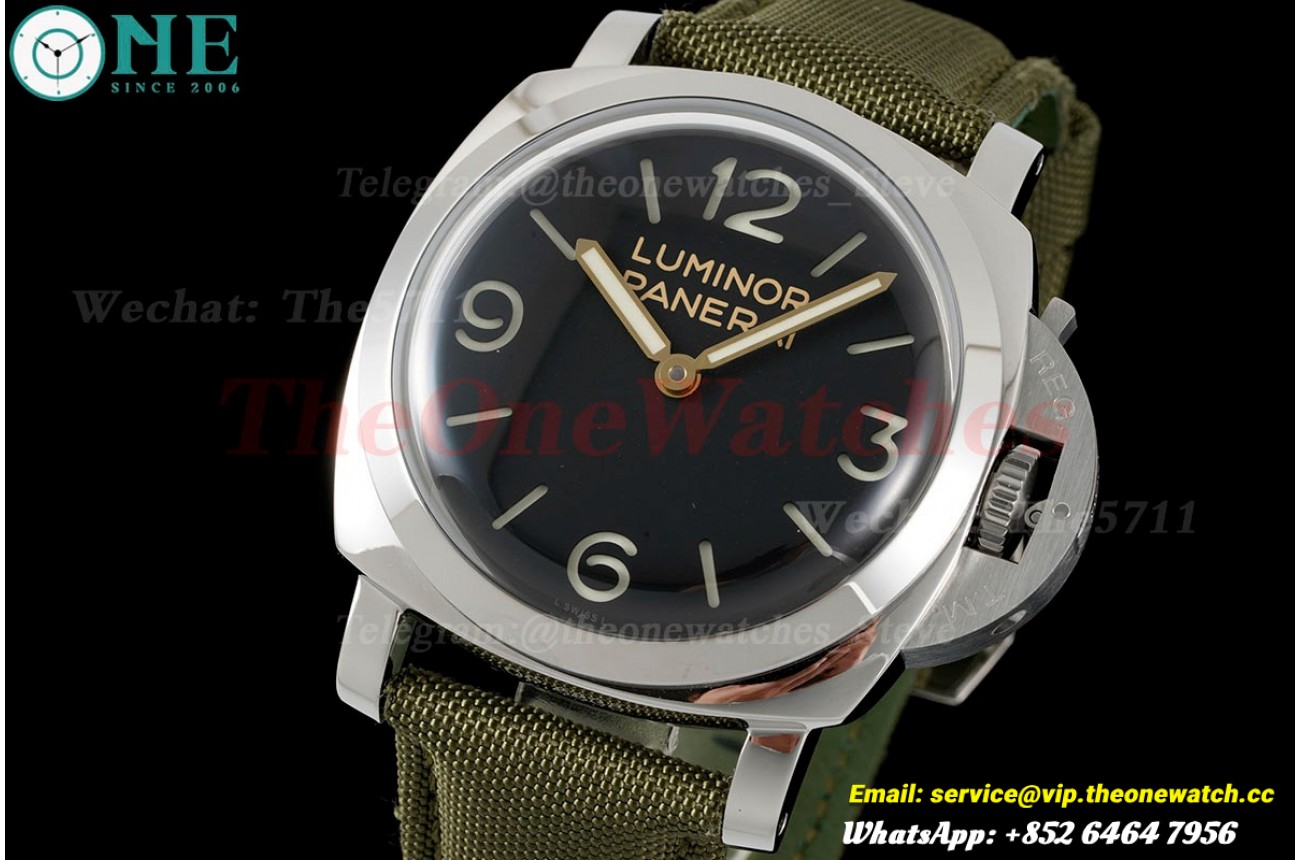 PAM606 Luminor 47mm Black Dial SS/NY HWF A3000