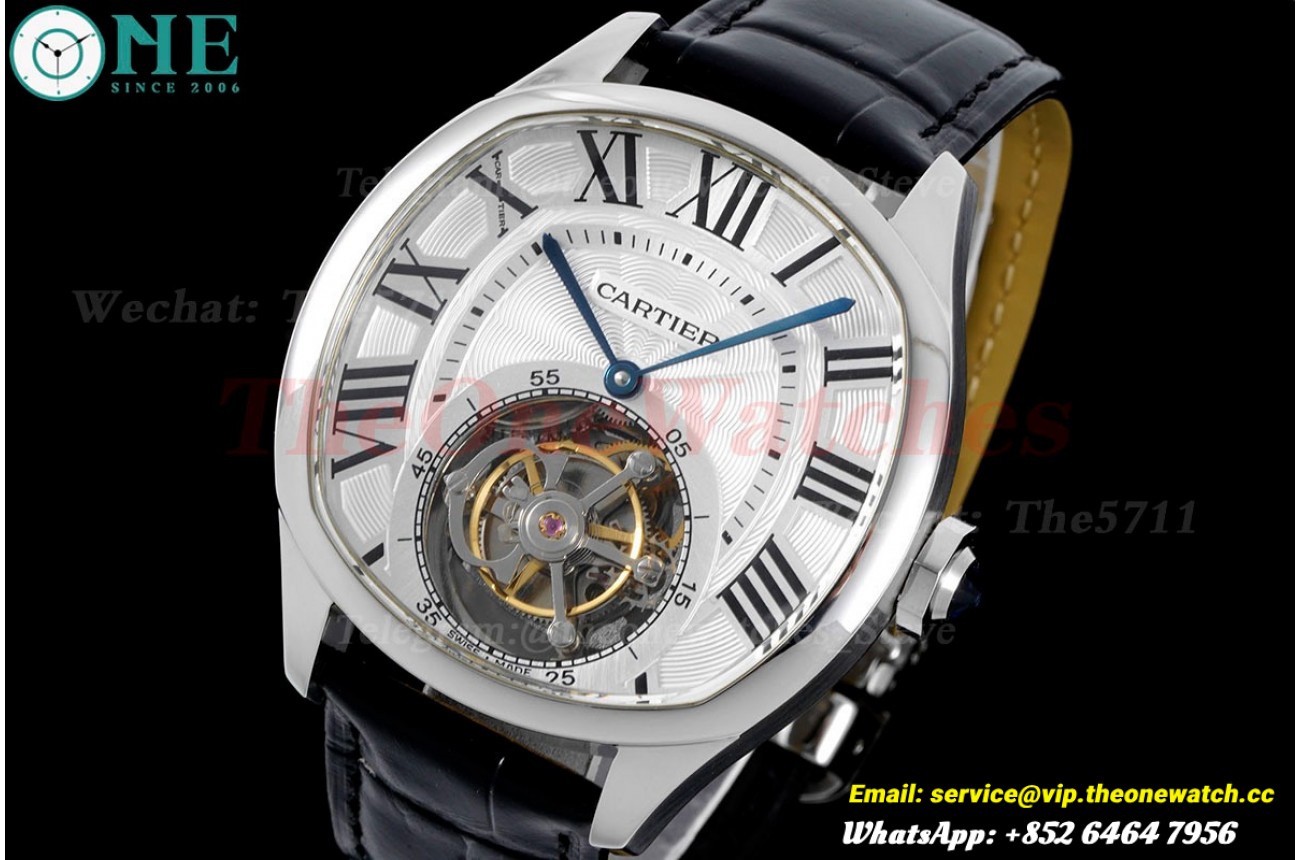 Drive De Cartier 40mm SS/LE White Textured Dial BLSF Tourb