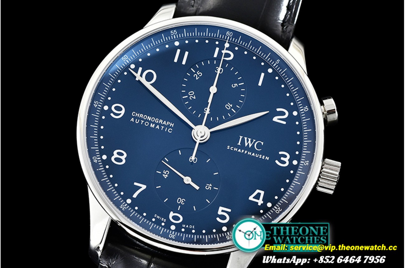 IWC - Portuguese Chrono "150 Years" SS/LE Blue YLF A7750