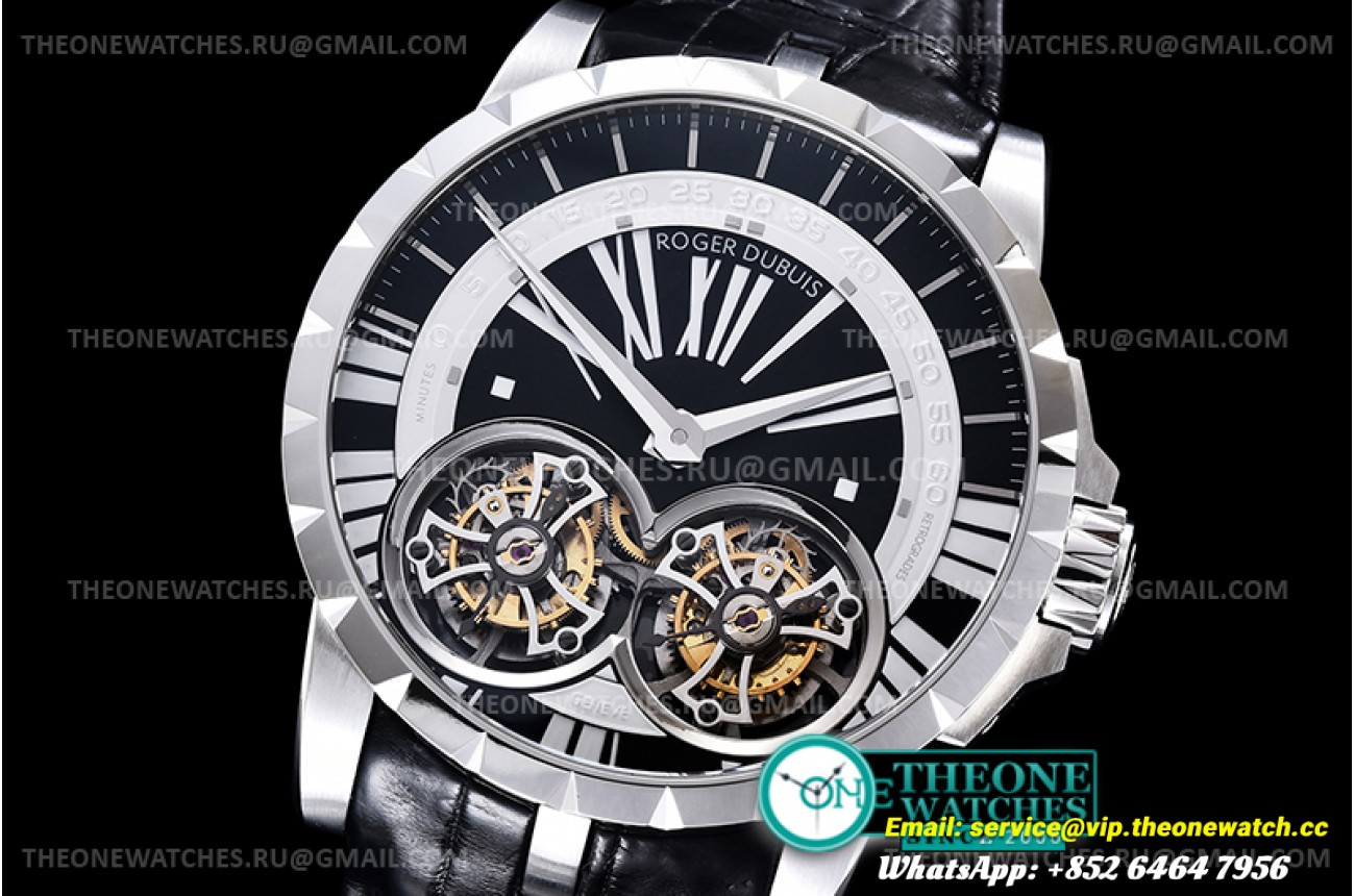 Roger Dubuis - Excalibur Double Flying Tourb RDDBEX0249 SS/LE Blk BBR