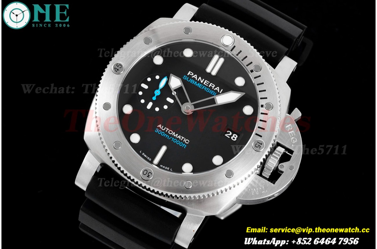 Submersible PAM1229 44mm SS/RU black Dial VSF P900