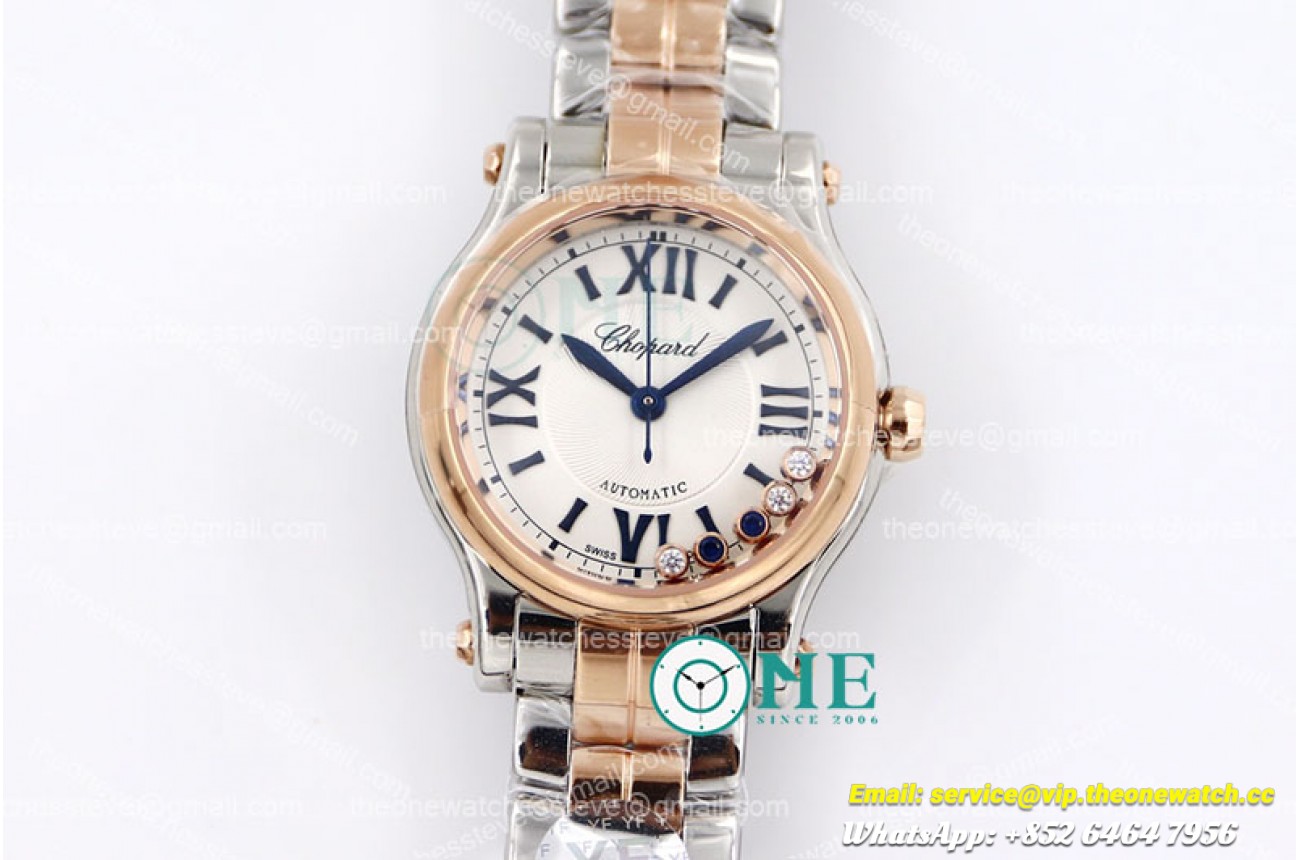 Chopard - Happy Sports 30mm SS/RG Wht/Rom YF A2892 Mod