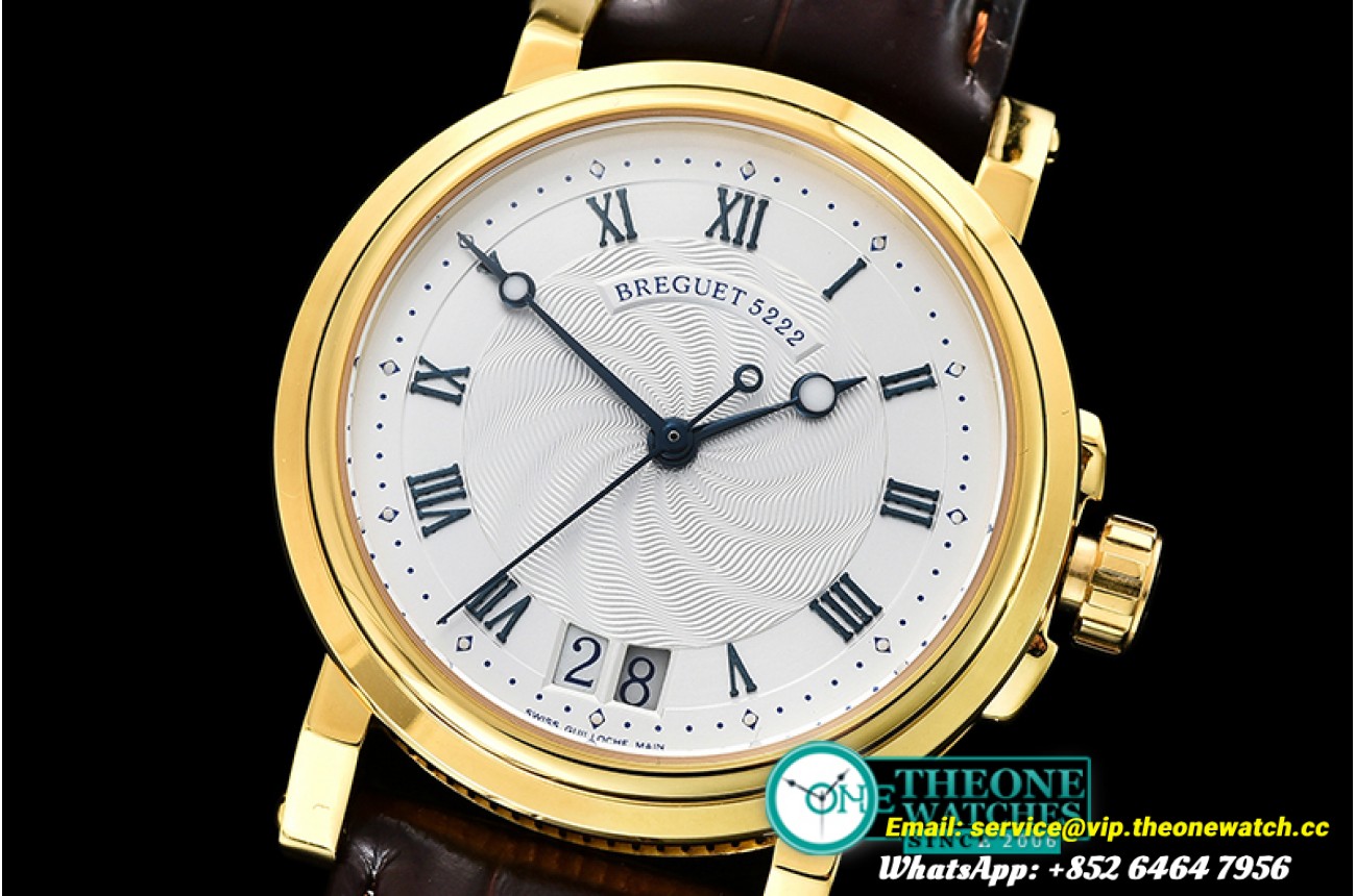 Breguet - Breguet Marine Big Date Ref.5222 YG/LE White/Rmn A2892