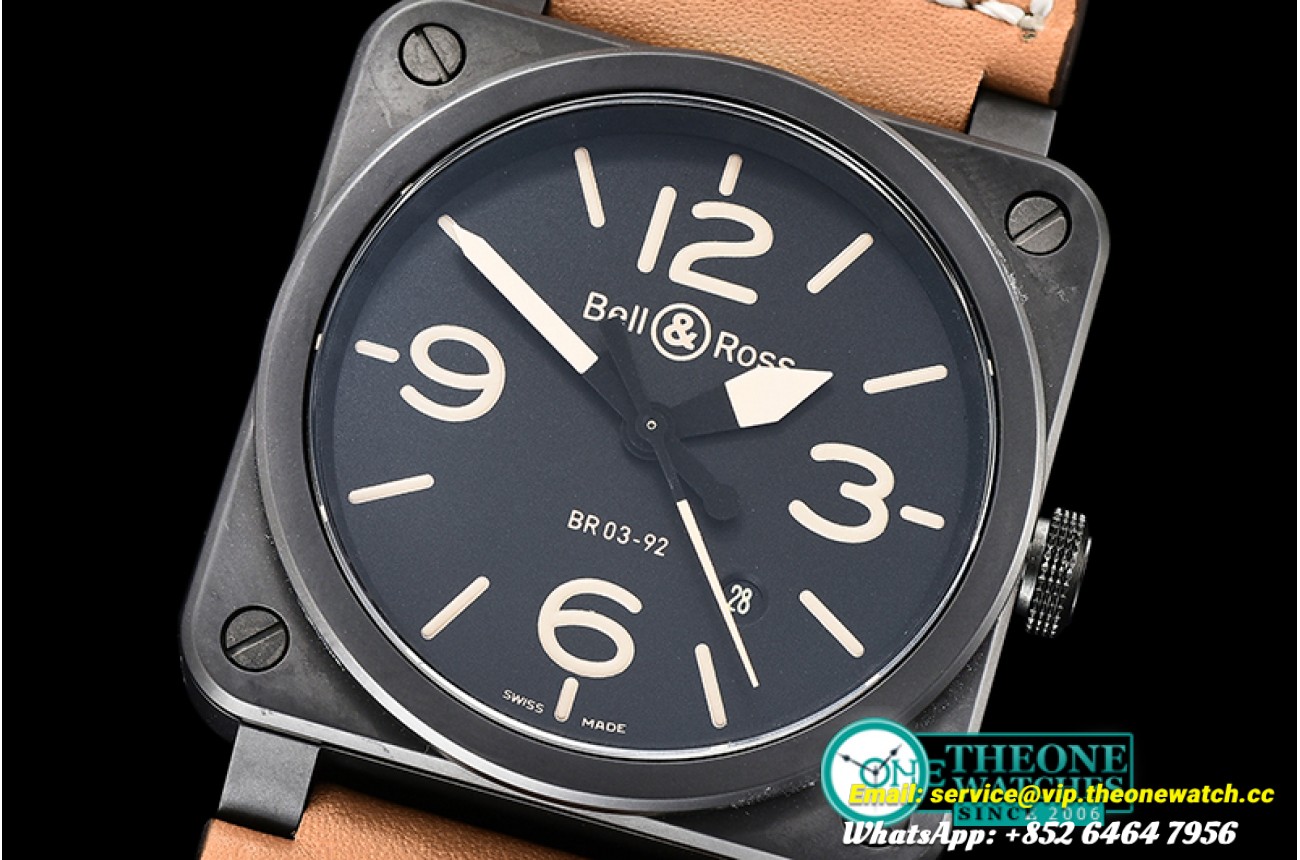 Bell & Ross - Bell Ross BR03-92 CER/LE Black/Patina Miyota 9015