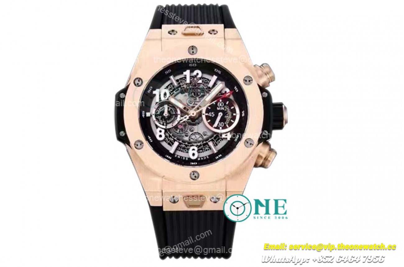 Hublot - Big Bang Unico Sapphire 45mm Blk RG/RU RG A7750 Mod