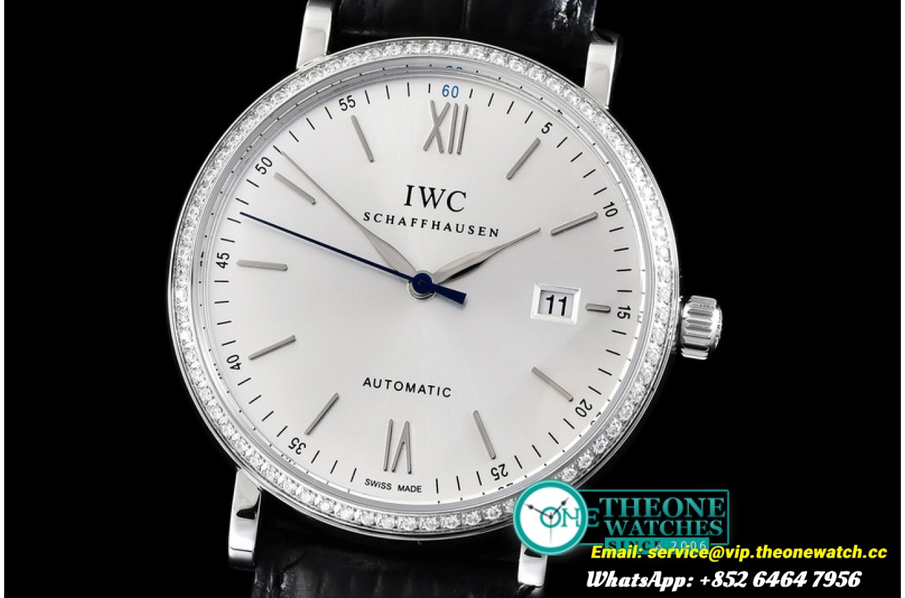 IWC - Portofino SS/LE Silver Rom/Sticks Diam M-9015
