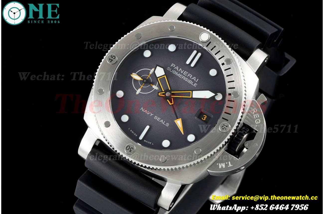 Submersible PAM1323 44mm SS/RU Grey Dial VSF P9011
