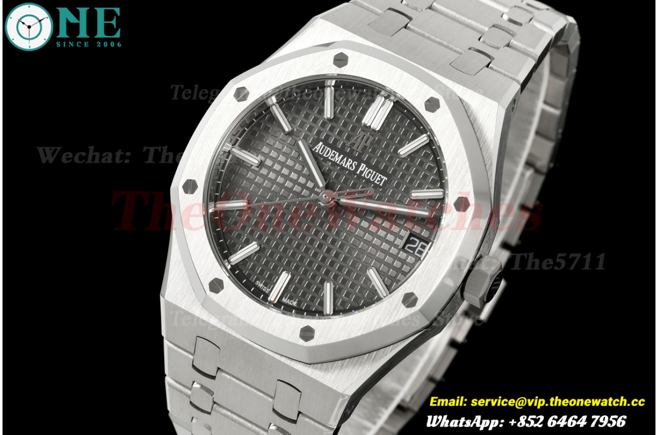 Royal Oak 41mm 15500 SS/SS Grey/Stk OCTA SA4302 (Free Sprung)