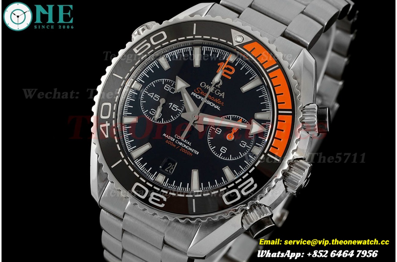 Planet Ocean 600m Chrono 45.5mm SS/SS Black Dial VRF A9900