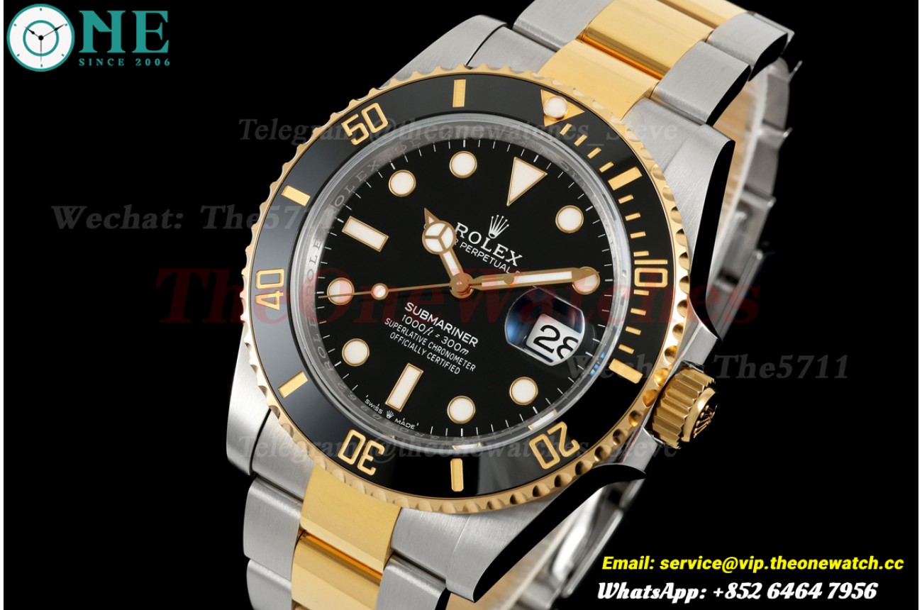 Submariner 126613LN 41mm YG/SS Black Dial VSF V2 DD3235 (Weighted Approx.186g）