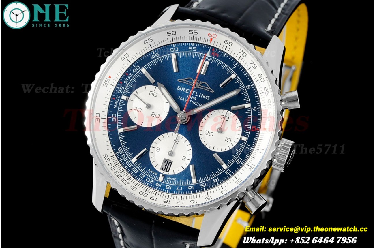 Navitimer B01 Chronograph SS/LE Blue Dial BLSF Asian B01
