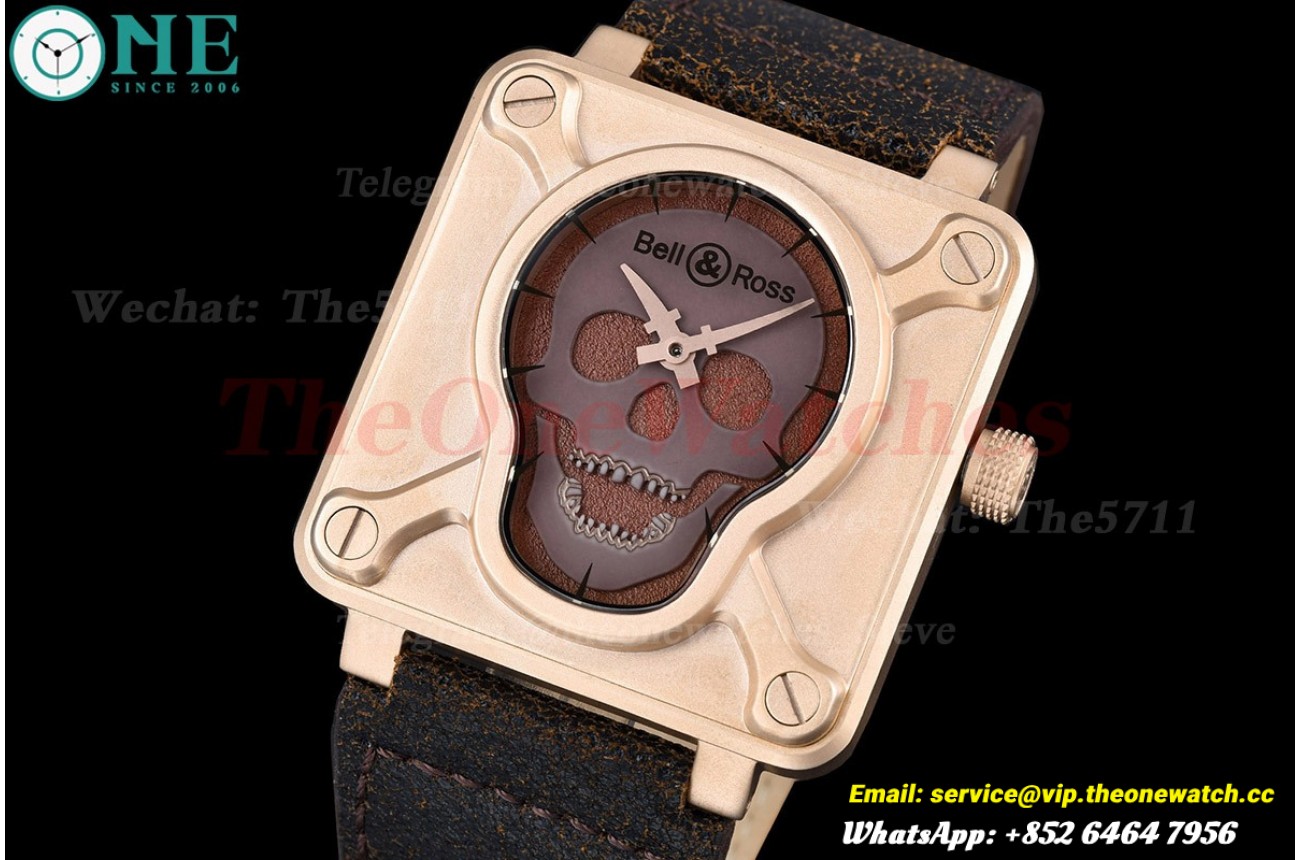 Instruments BR01 46mm Bronze Case on Brown Leather Strap BRSF A2824