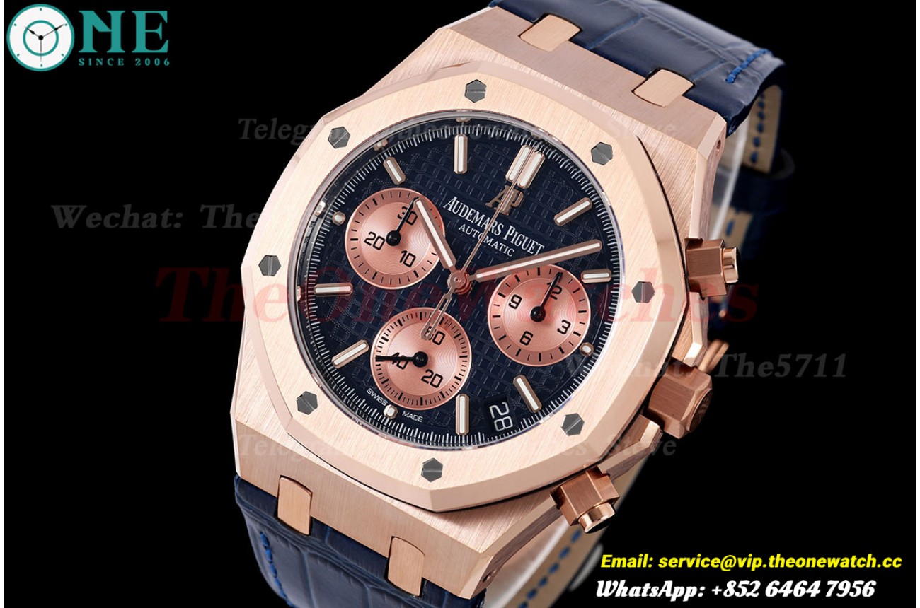 Royal Oak Chrono 26239OR 41mm RG/LE Blue Dial DDF DD4401 (Weighted Approx.205)