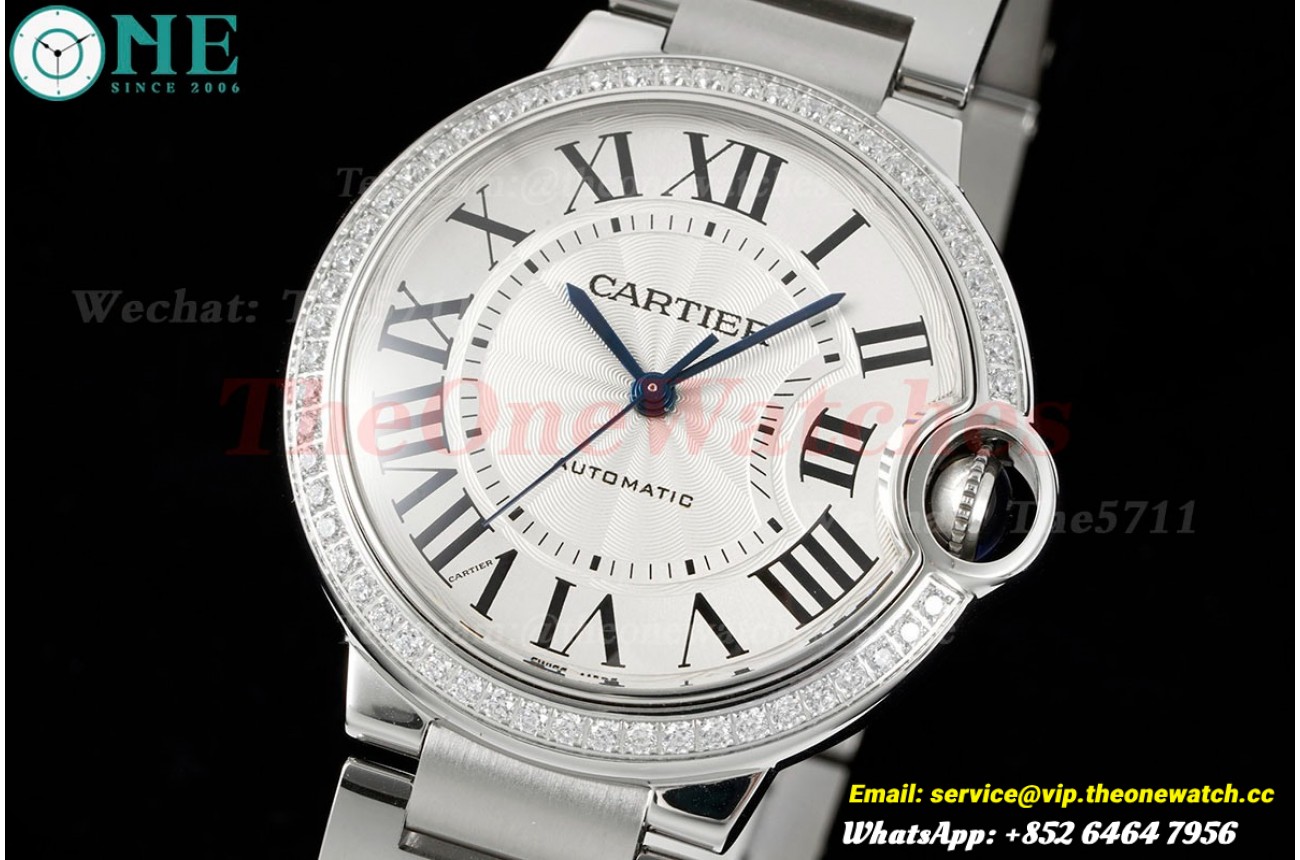 Ballon Bleu De Cartier 36mm SS/SS Wht/Stk 3KF A076