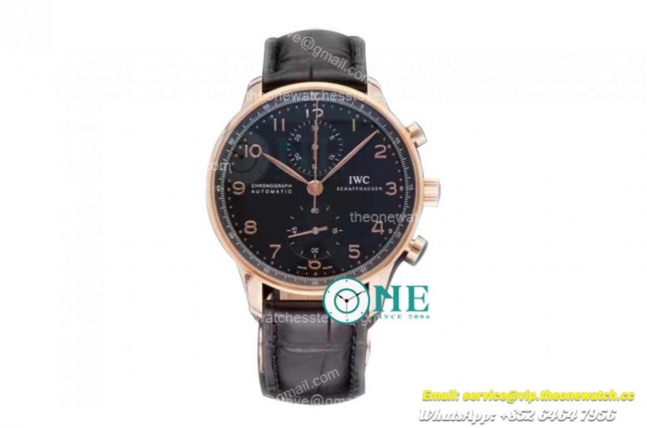 IWC - Portuguese Chrono RG/LE Black RG Num AZF V2 A79350 Mod