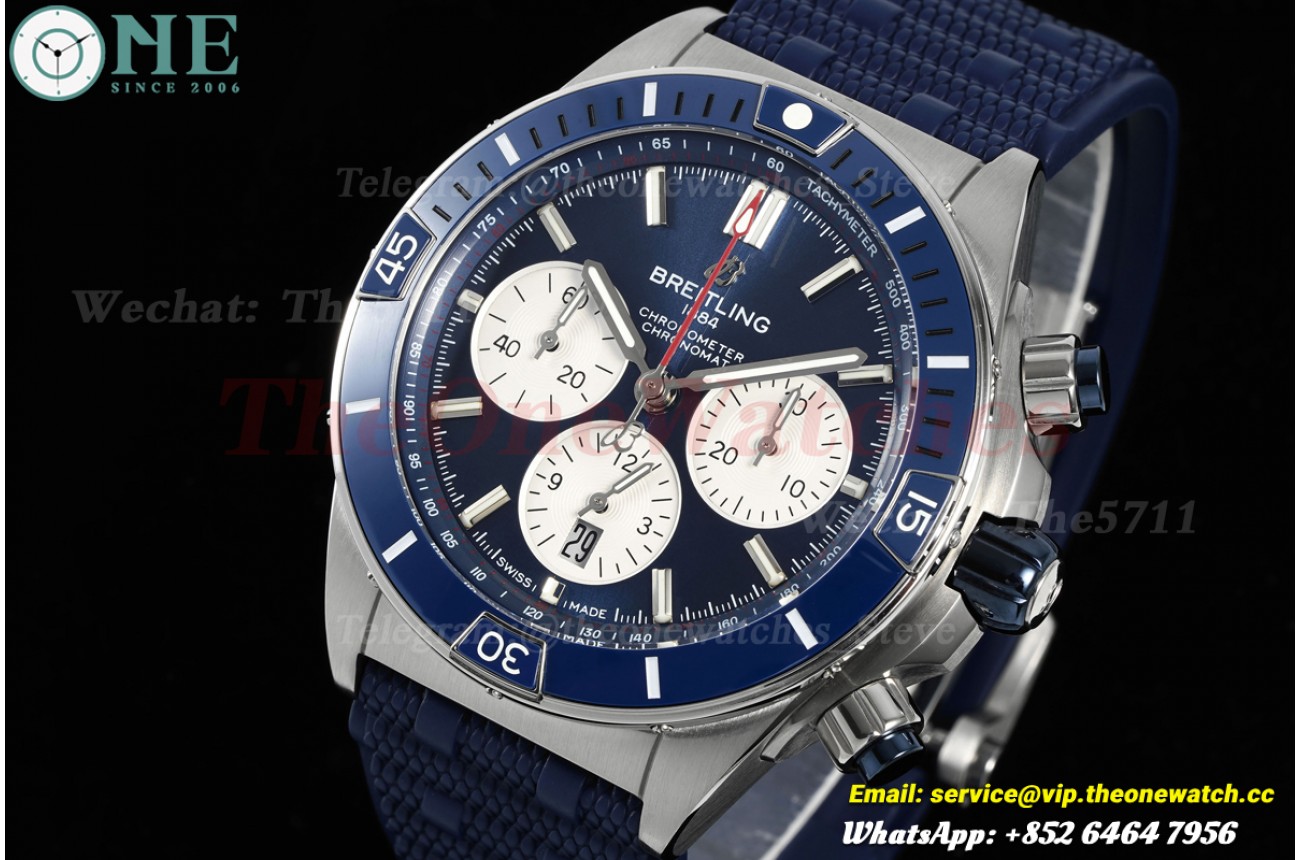 Super Chronomat B01 44MM SS/RU Blue/White Dial BLF A7750