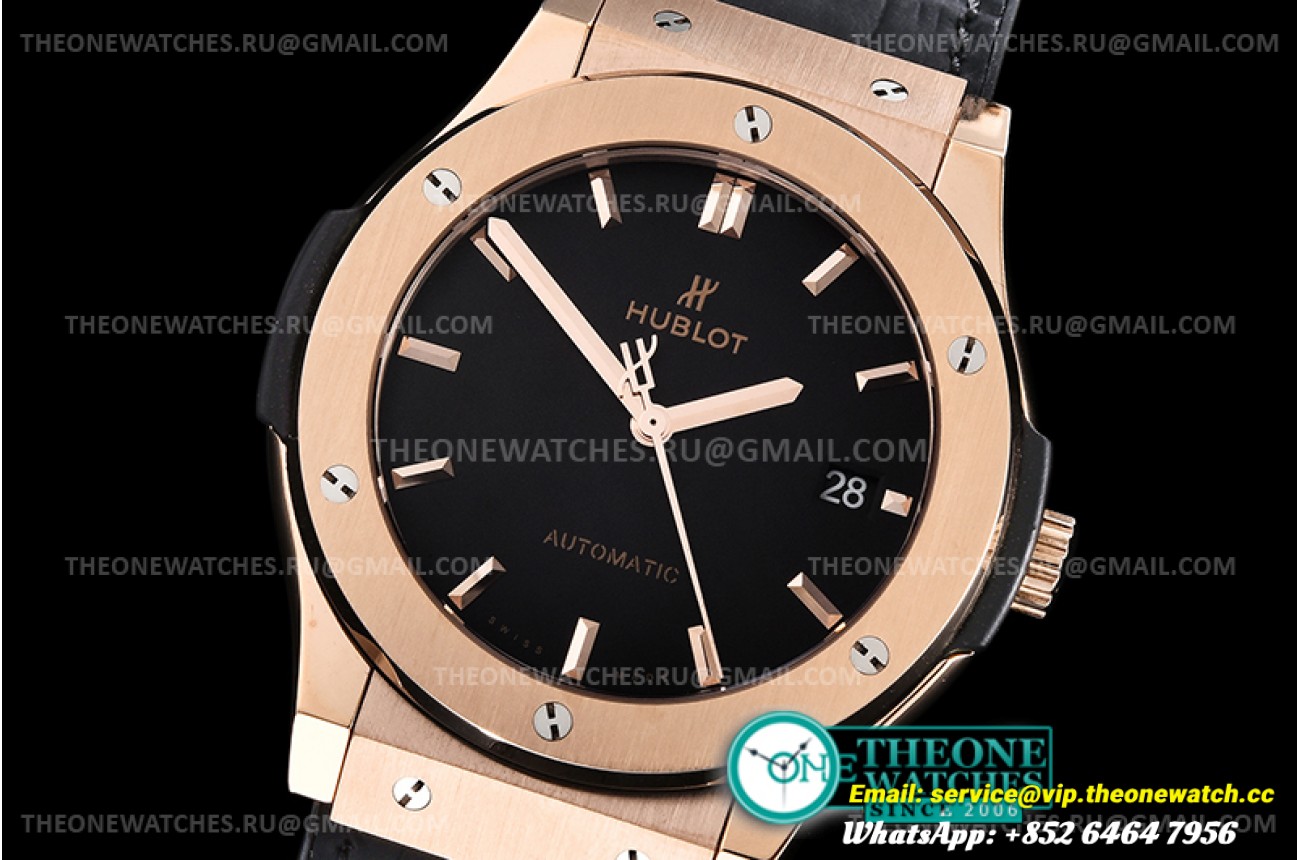 Hublot - Classic Fusion Bang 45mm RG/LE/RU Black WWF A2892 Mod