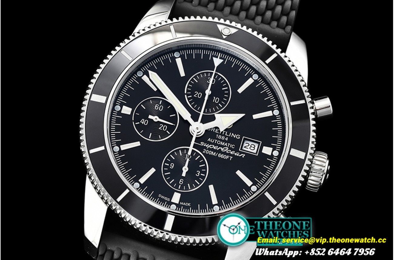 Breitling - SuperOcean Heritage II Chrono SS/RU Black OMF A7750
