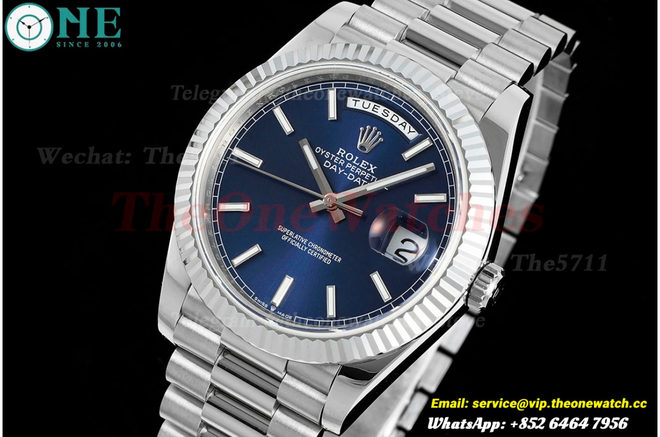 DayDate 228239 40mm SS/SS Blue/Stk JDF V4 VR3255 (Gain Weight)