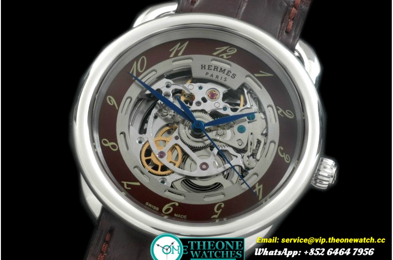 Hermes - Arceau Skeleton SS/LE Brown Asian 2824