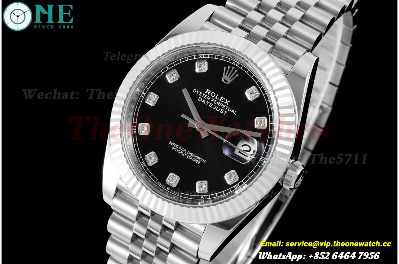 Datejust 126334 41mm Jub SS/SS Black/Dia GoldF JH3235 (Weighted) (Free Sprung)