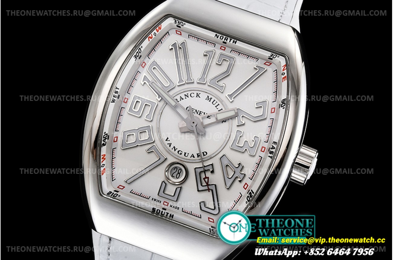 Franck Muller  - Vanguard Mens Yachting V45 SS/LE/RU White ZF MY9015