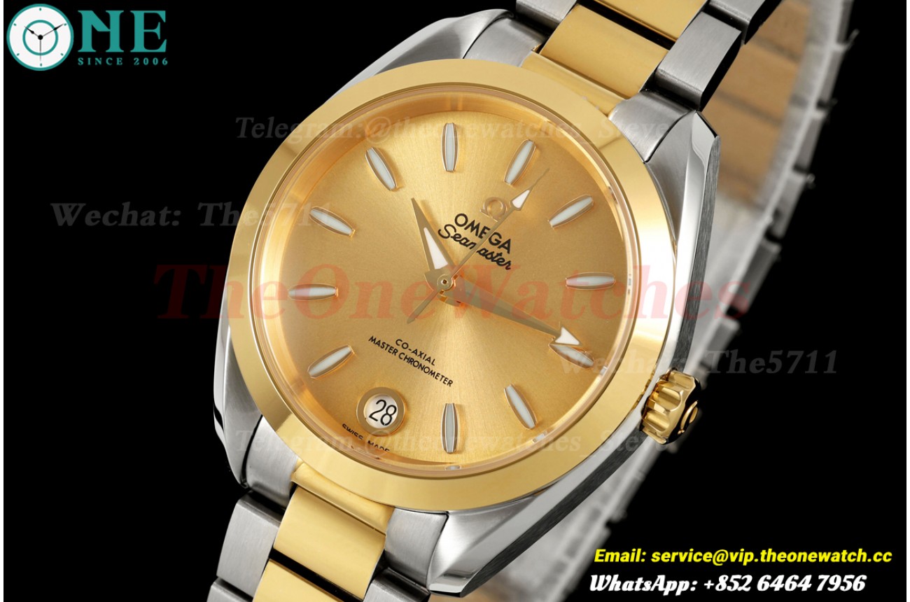 Aqua Terra Shades 34mm SS/YG Gold Dial VRSF A8800