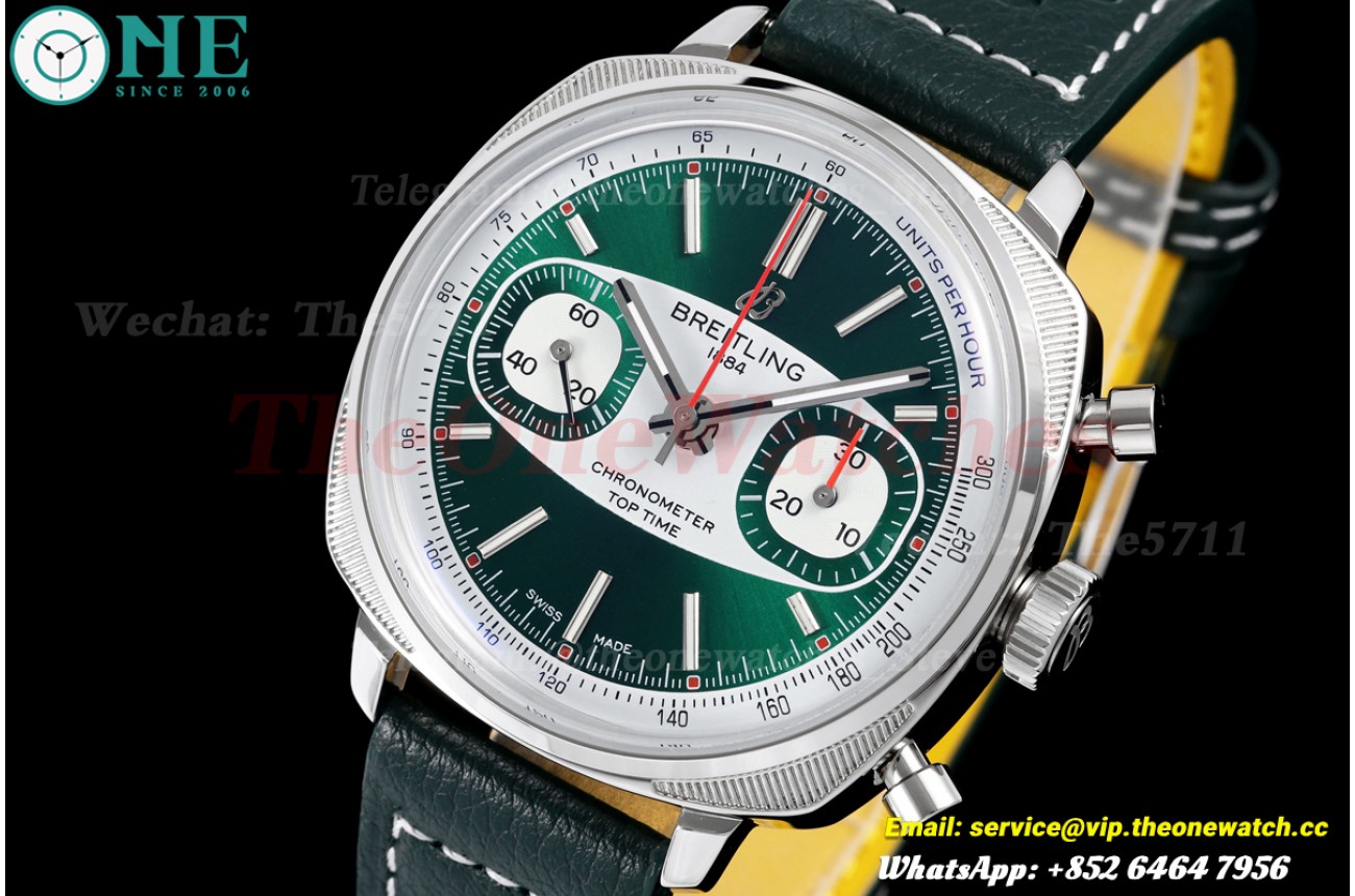 Top Time B01 38mm SS/LE Green/White Dial BLF A7750