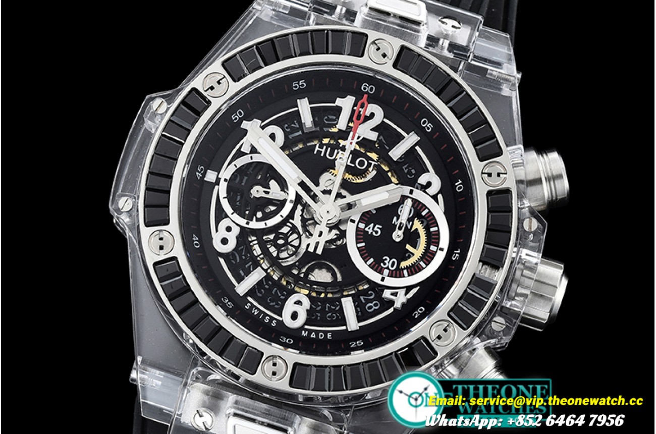 Hublot - Big Bang Unico Sapphire 45mm B Gem PL/RU SF Wht A7750
