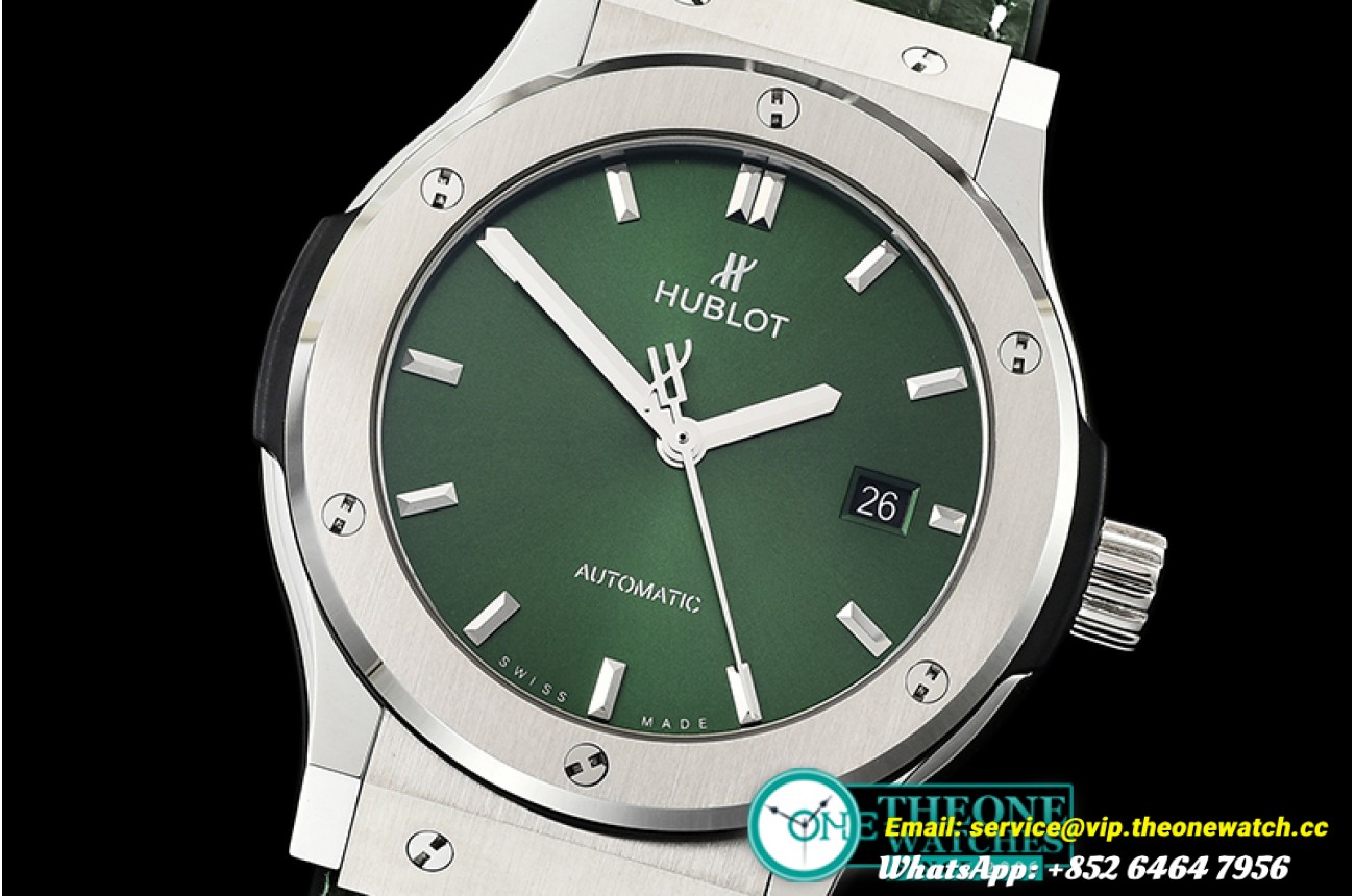 Hublot - Classic Fusion Bang 42mm SS/LE/RU Green JJF A2892 Mod
