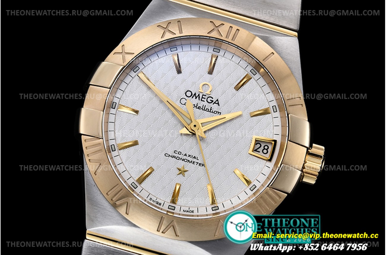 Omega - Constellation Co-Axial 38mm YG/SS White VSF Asia 8500