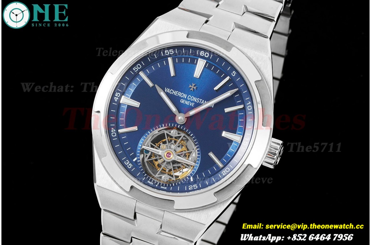 Overseas ref 6000V SS/SS Blue/Stk BBSF Tourbillon
