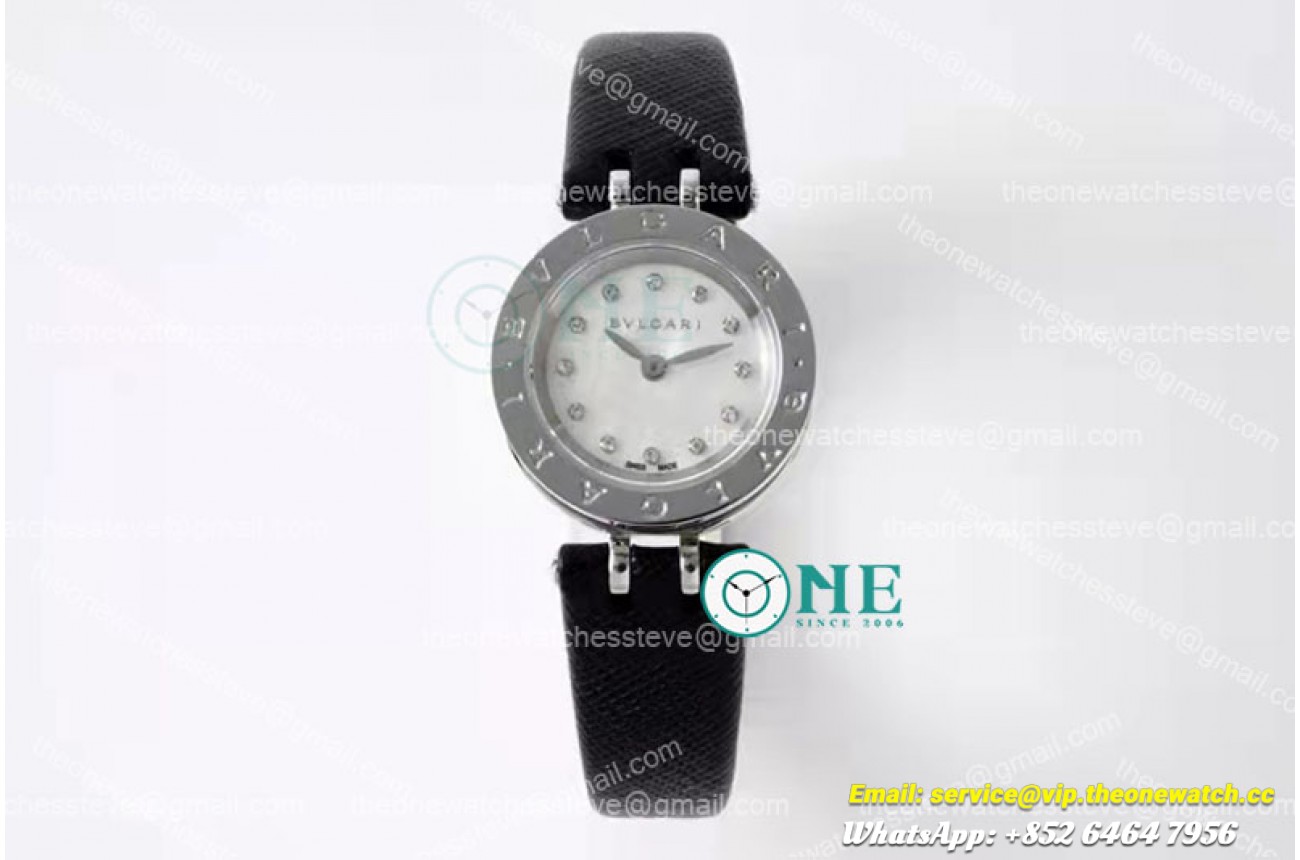 Bvlgari - B ZERO 23mm SS/LE White/Dia Swiss Qua
