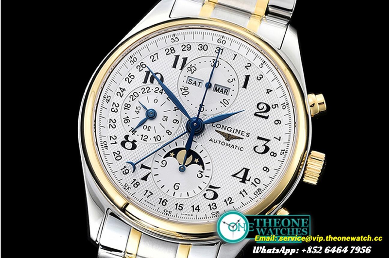 Longines - Master Complications Auto YG/SS Wht GSF Asia 7750