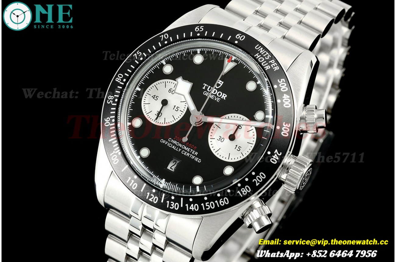 Black Bay Chrono 41mm SS/SS Black/Wht Dial ZF A7750