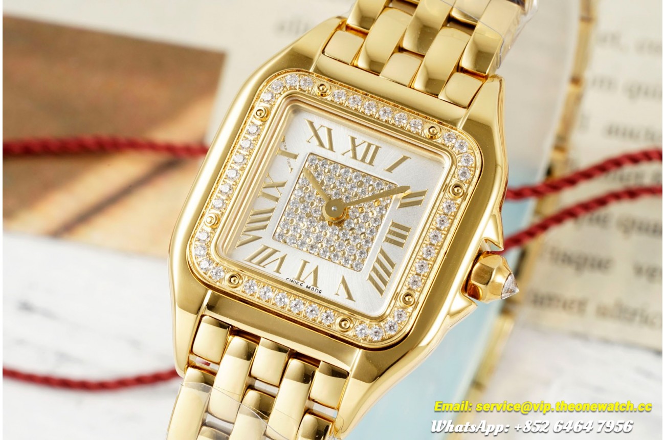 Panthere Secrete De Ladies 22mm Dia YG/YG Diamonds Dial AF Quartz