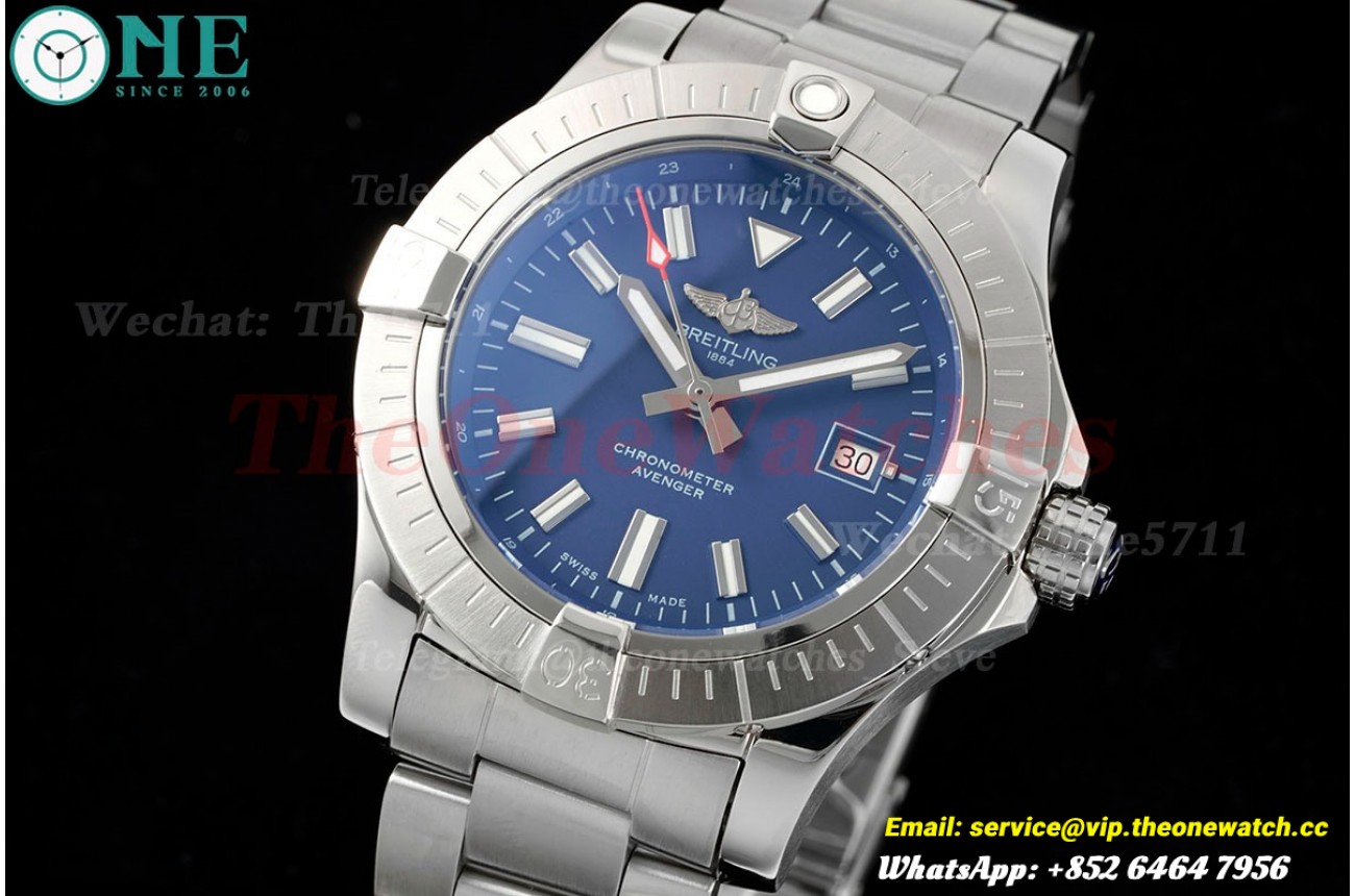 Avenger 43mm SS/SS Blue/Stk TF A2824