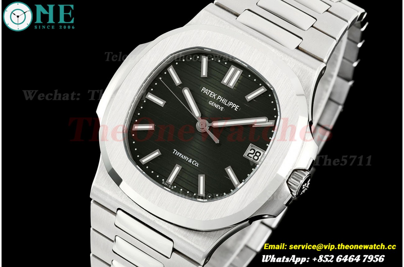 Nautilus 5711 Tiffany & Co 40mm SS/SS Green Dial VAF DD324 Super Clone (Mod)