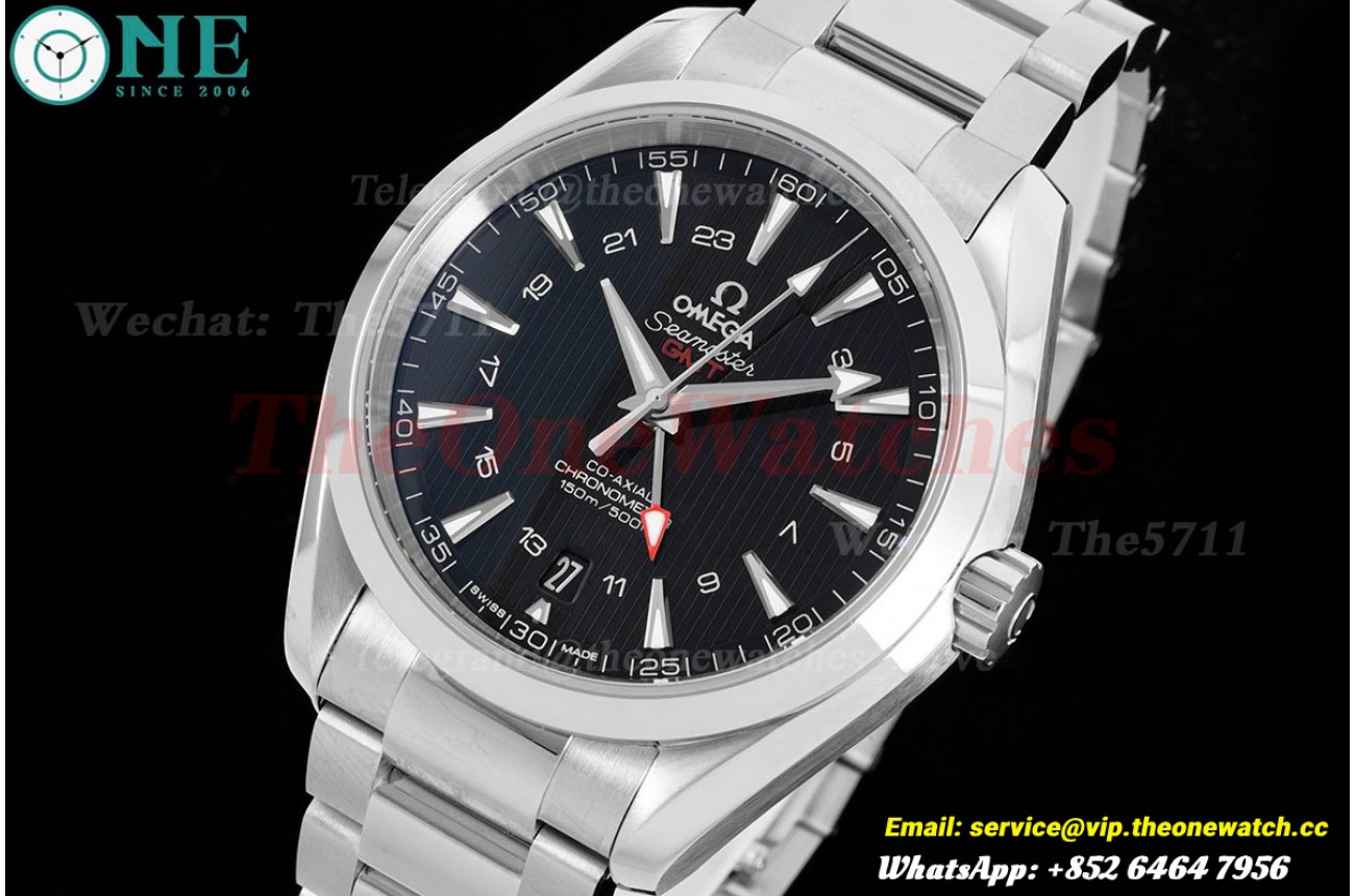 Aqua Terra 150M 41mm GMT SS/SS Black VSF V2 A8605