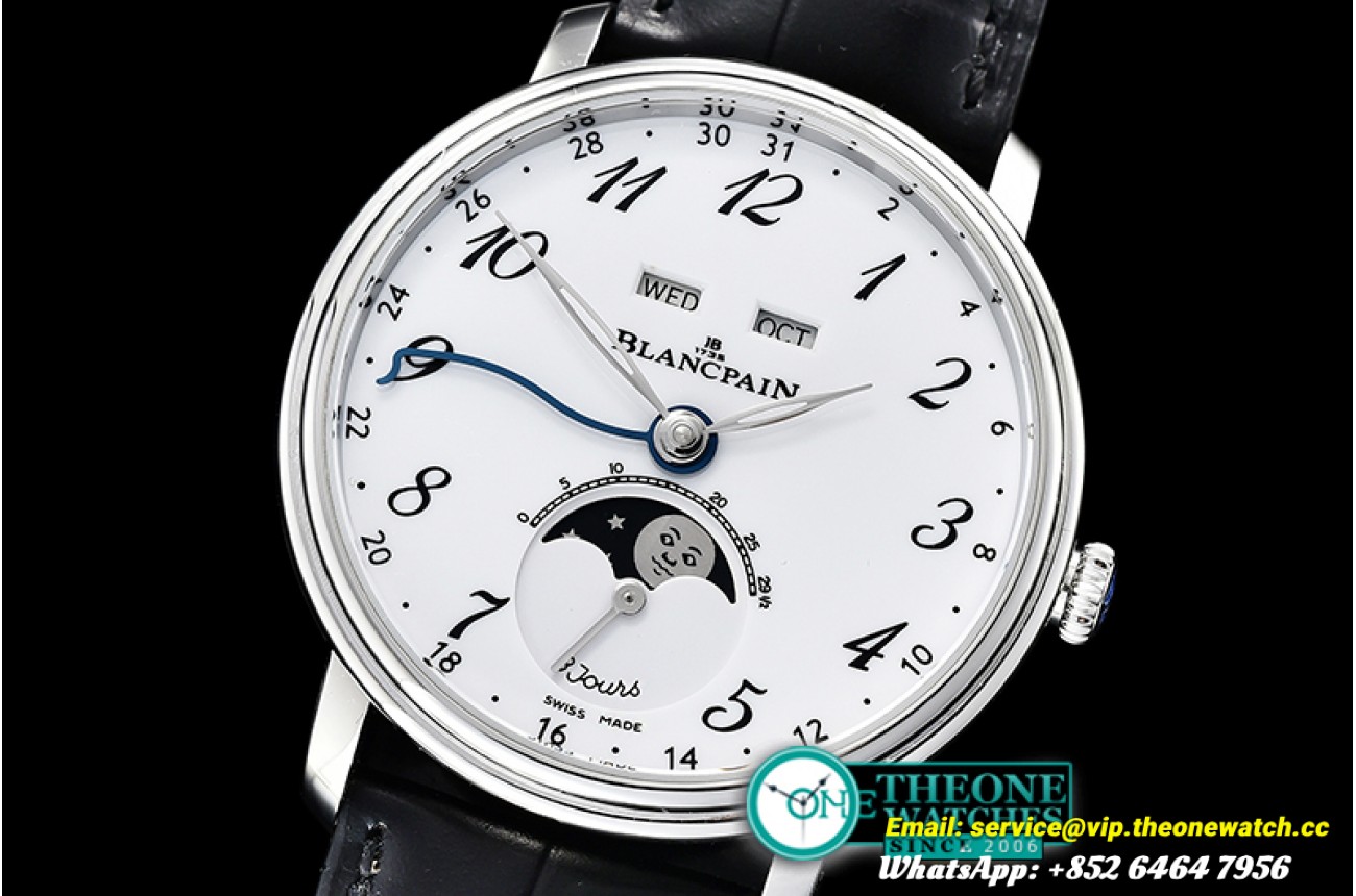 Villeret Complications SS/LE Wht/Num OMF Miyota 9015