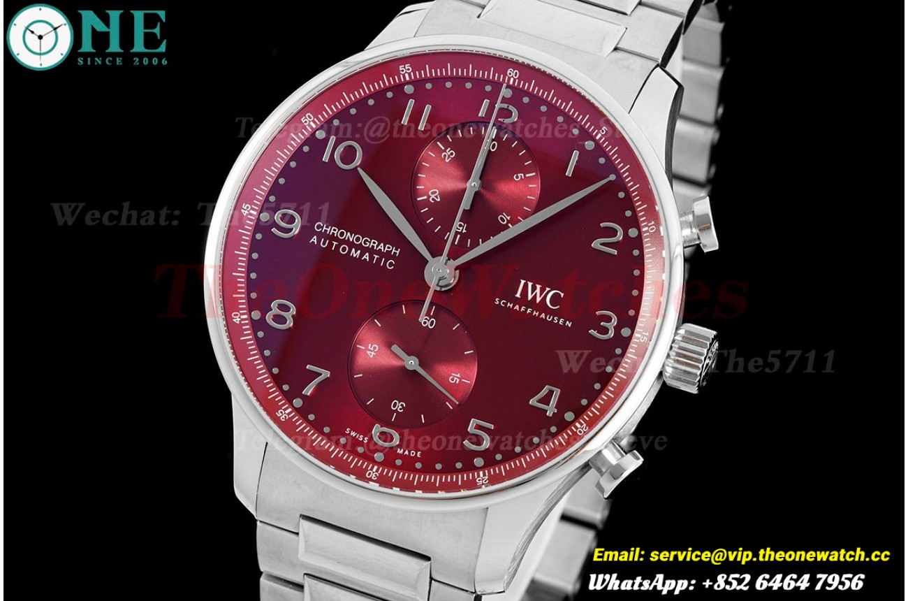 Portuguese Chrono 41mm SS/SS Red Dial V6SF A69355