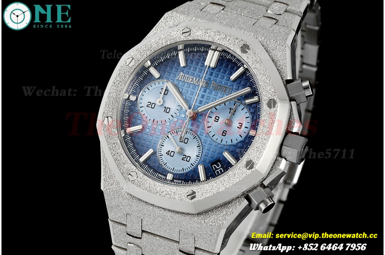 Royal Oak Chrono 26240BC Frosted 41mm SS/SS Gradient Blue Dial APS SH4401 Super Clone