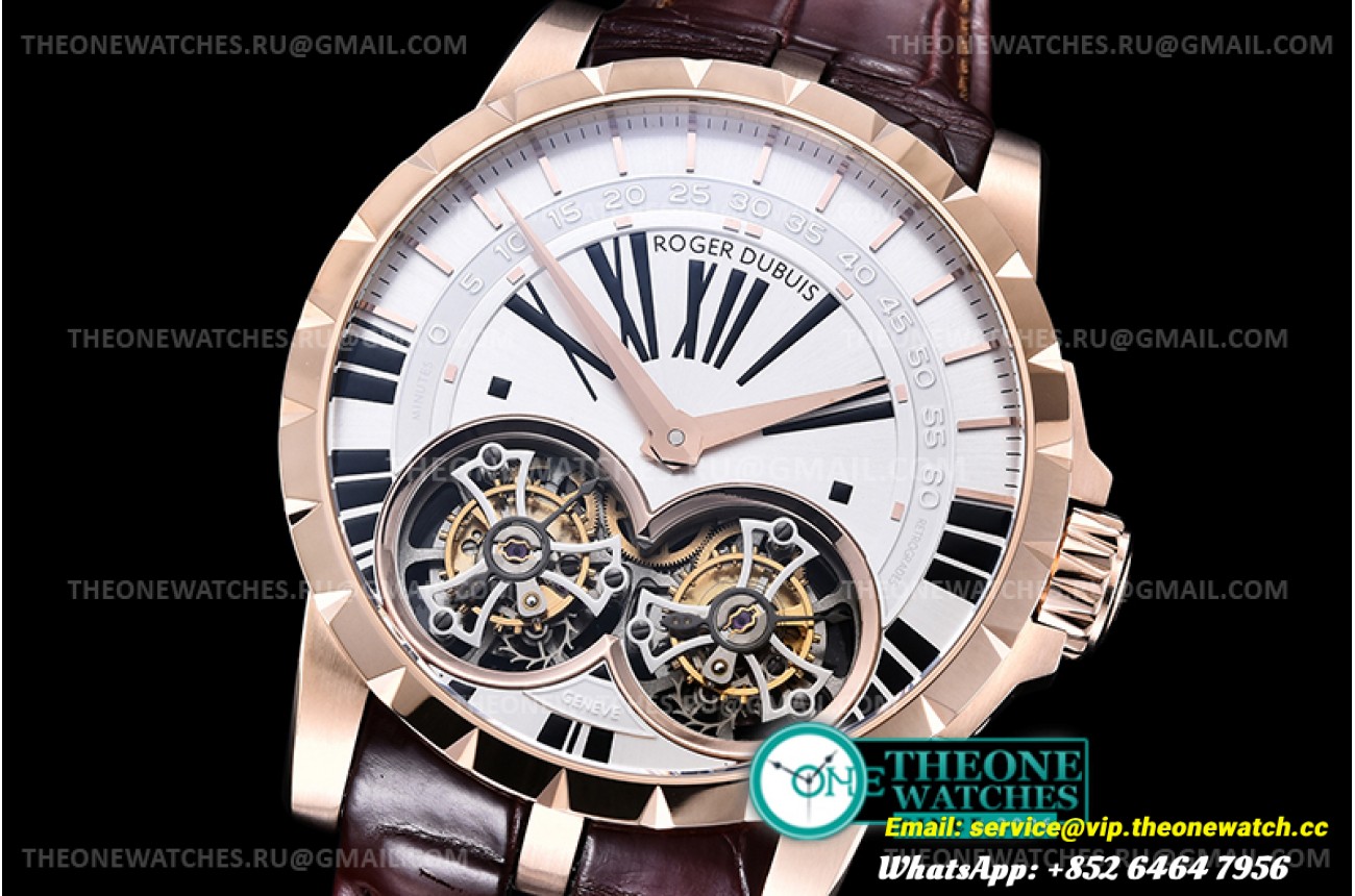 Roger Dubuis - Excalibur Double Flying Tourb RDDBEX0249 RG/LE Wht BBR