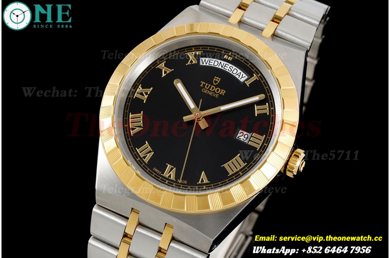 Royal Day-Date 41mm SS/YG Black/Rmn V7F A2836