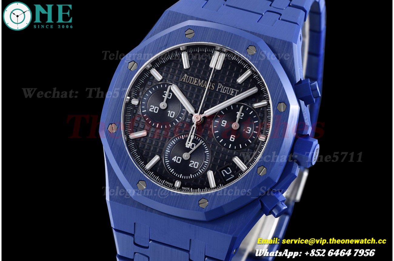 Royal Oak Chrono 26240 41mm Blue Ceramic/Cer Blue Dial APS SH4401 (SW Dial)