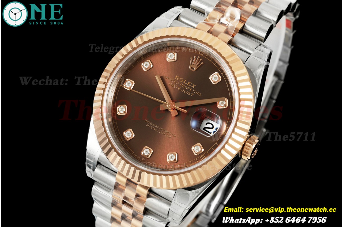 Datejust 126331 41mm Jub SS/RG Brown/Dia VSF V2 DD3235(Weighted Approx.147g)