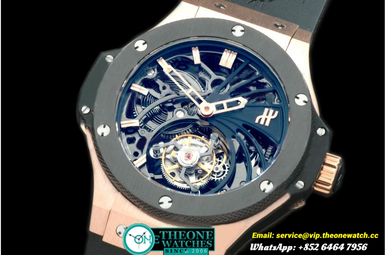 Hublot - Big Bang Tourbillon RG/RU Black Skeleton Flying Tourbillon
