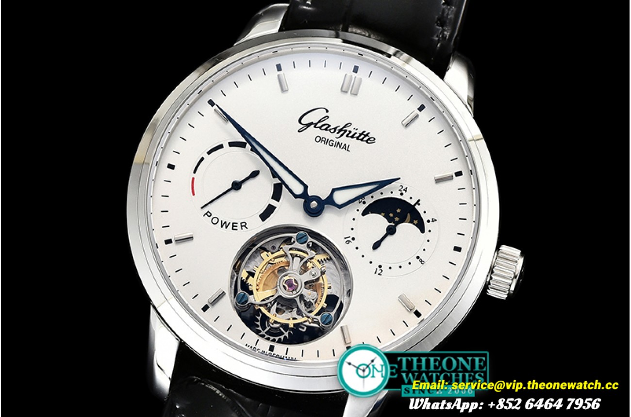 Glashutte - Senator Tourbillon PR SS/LE White Stk Asia Tourbillon